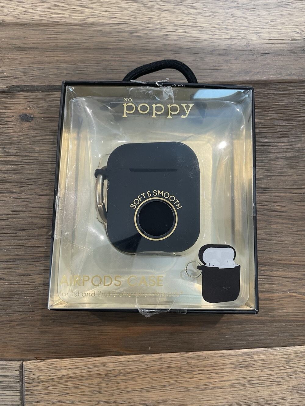 XO Poppy AirPods Case - Black (1st & 2nd Generation)